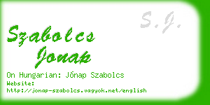 szabolcs jonap business card